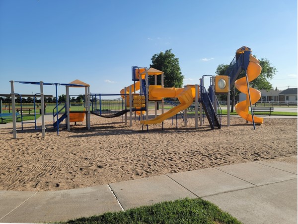 Nice playground space located next to the city pool and ball fields