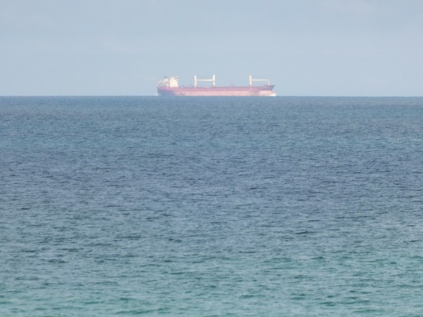 Freighter off Crystal Downs Beach