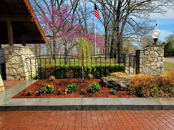 New spring landscaping is looking gorgeous