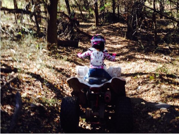 Summer fun on the bike trails located along the Caney River near Bartlesville