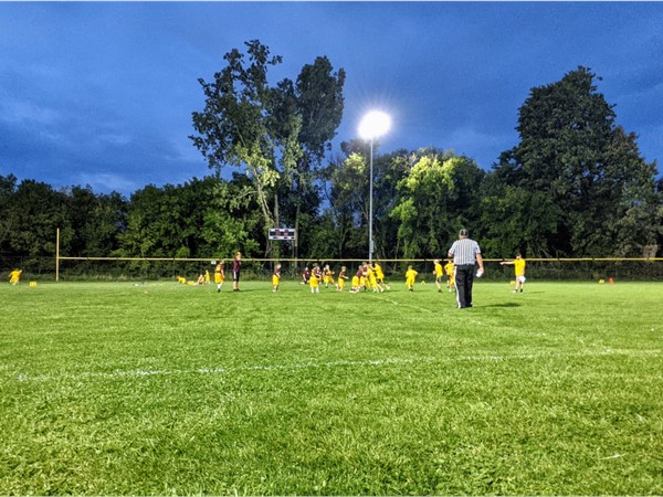 Davison youth football under the lights at Jack Abernathy Regional Park