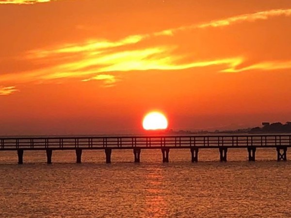 Beautiful sunset on the Mississippi Gulf Coast