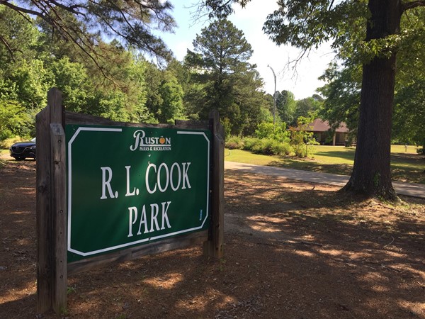 R.L. Cook Park features a playground, a walking trail with exercise equipment and a pavilion