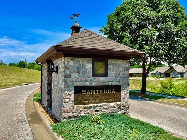 Entry marker at Santerra at Shady Lane.
