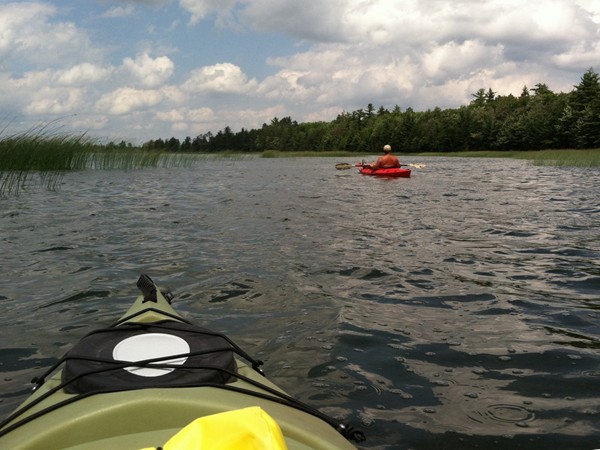 Kayaking the shoreline of Marl Lake