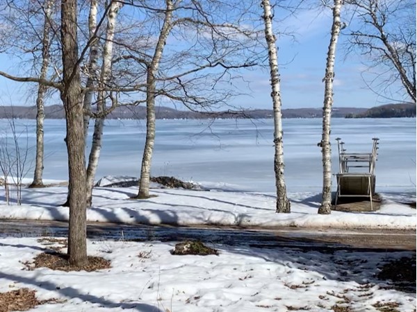 Crystal Lake is amazingly beautiful as the ice begins to thaw. Spring is on the way