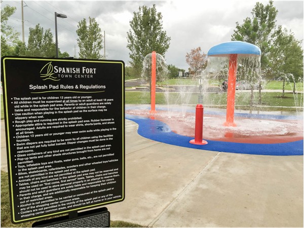 New park at Spanish Fort Town Center features a splash pad, playground and fitness zone