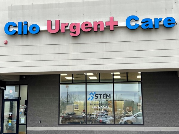 Clio Urgent Care is located right next to the Goodwill Store on Vienna Rd. Clean office.  