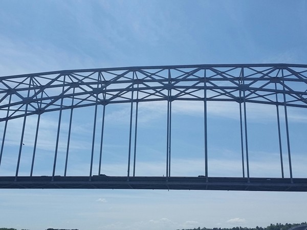 This is taken from boat looking up at Julien Dubuque Bridge 