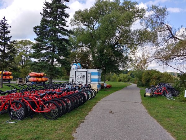 The River Outfitters will get you on the water and trail with kayak and bike rentals