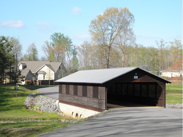 Off the beaten path is the covered bridge at the entrance to Mill Creek Village!
