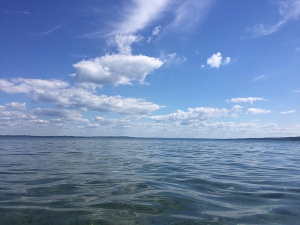 Enjoy a view of West Bay from Leelanau peninsula private or shared water frontage