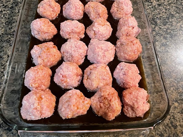 Iowa ham balls are always a Christmas Eve dish. THEY are the BEST!!!
