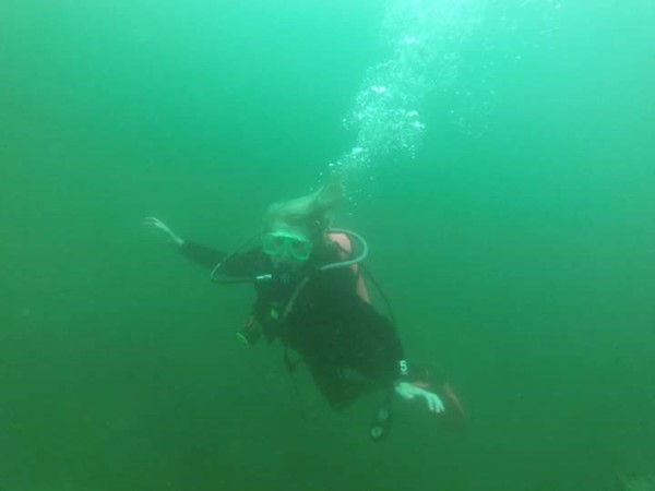 Visibility was good today!  Tenkiller Lake is one of the best lakes in Southeast OK to dive
