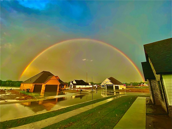 Rainbow over Vale at Redbud. Just enhances the beauty of this development