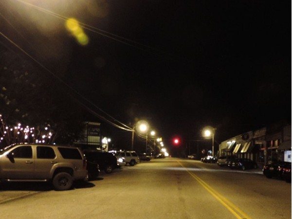 The streets are still alive at night in Cloverdale! 