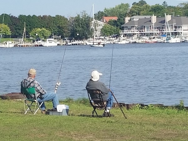 Fishing at Elberta's Waterfront Park