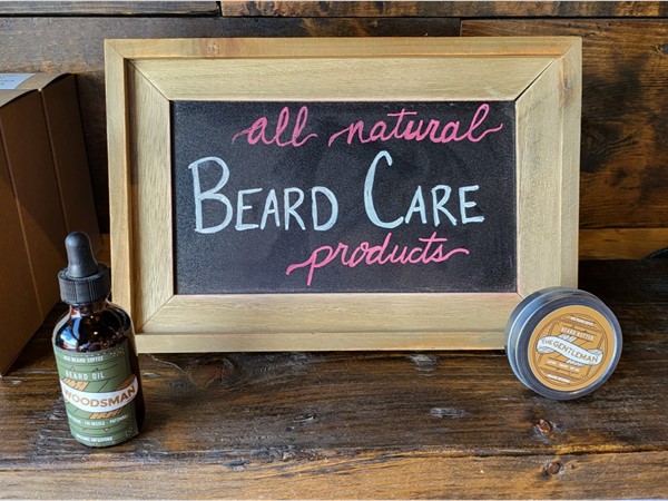 Beard Care products at Red Beard Coffee