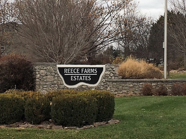 Beautiful landscaping welcomes you to Reece Farms Estates